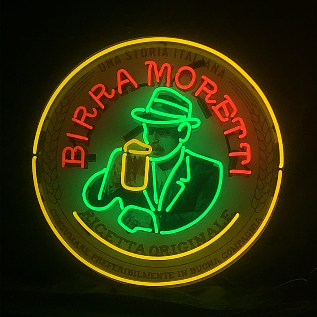 Una Storia Italiana Birra Moretti Ricetta Qriginale Neon Signs Neon Signs Land