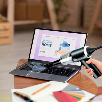 2-in-1 Mini Wireless Vacuum Cleaner & Air Duster – Powerful, Portable & Rechargeable