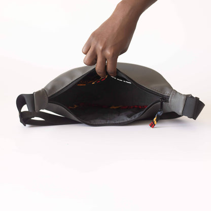 Round Mini Vegan Leather Shoulder Bag - Vegan Leather Purse