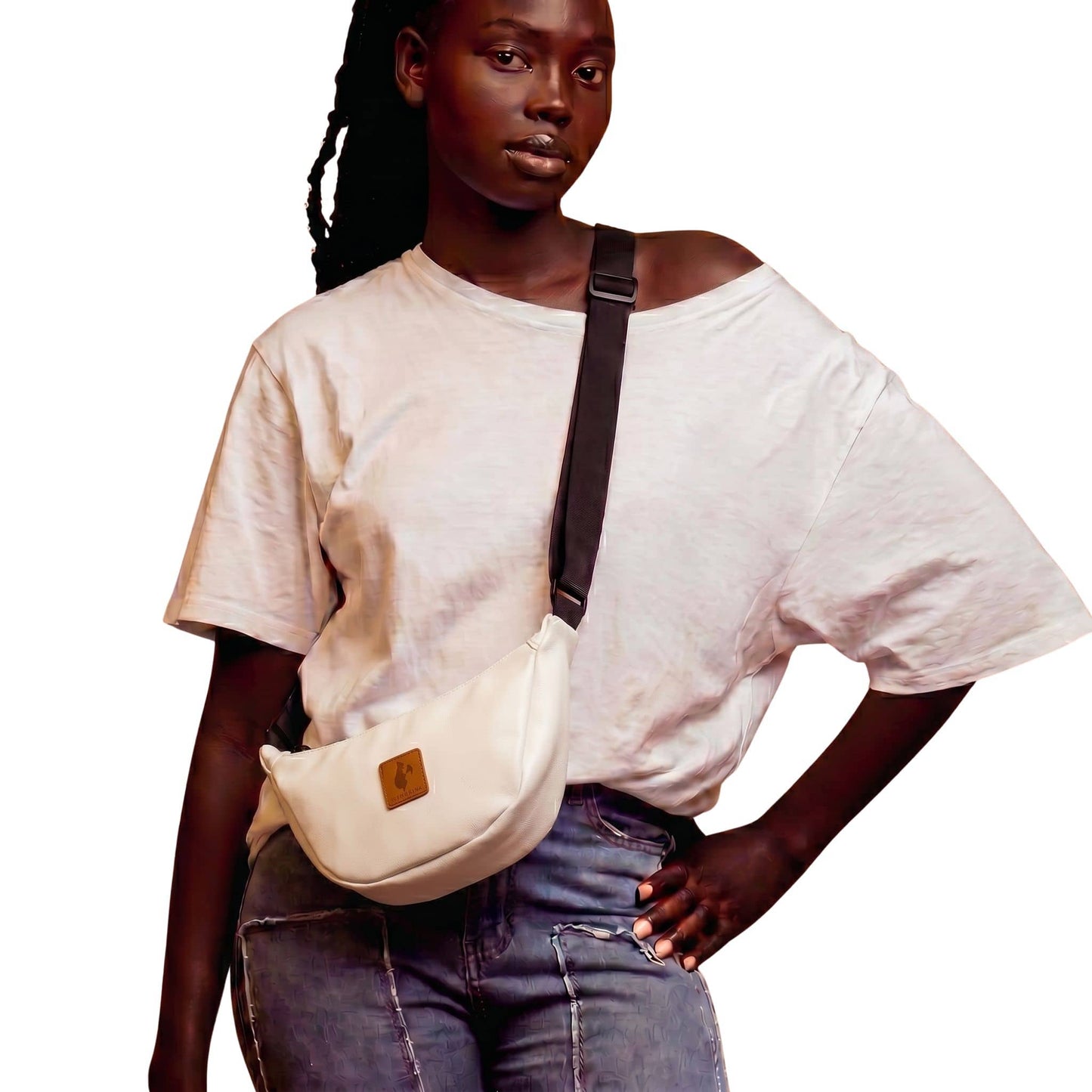 Round Mini Vegan Leather Shoulder Bag - Vegan Leather Purse