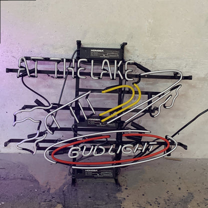Yacht At The Lake Bud Light Neon Light Sign Neon Signs Land