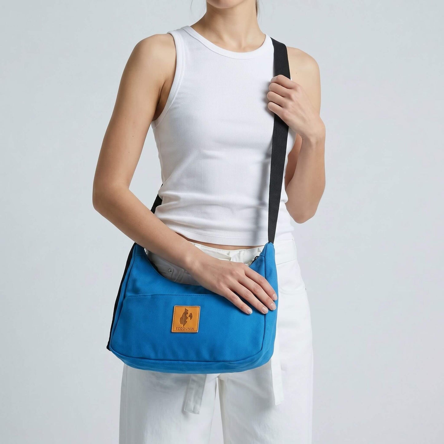 Crossbody Crescent Bag - Canvas Shoulder Bag for Women