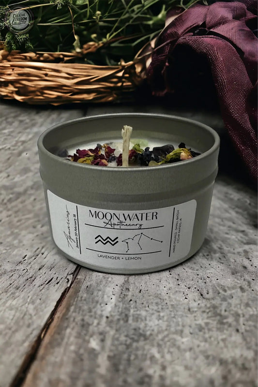 Zodiac Candles – 6 oz Astrology Inspired Candles with 40+ Hour Burn Time Moon Water Apothecary