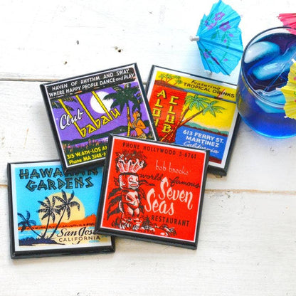 The Tiki Room: Vintage Tiki Lounge Coaster Set Quirks!