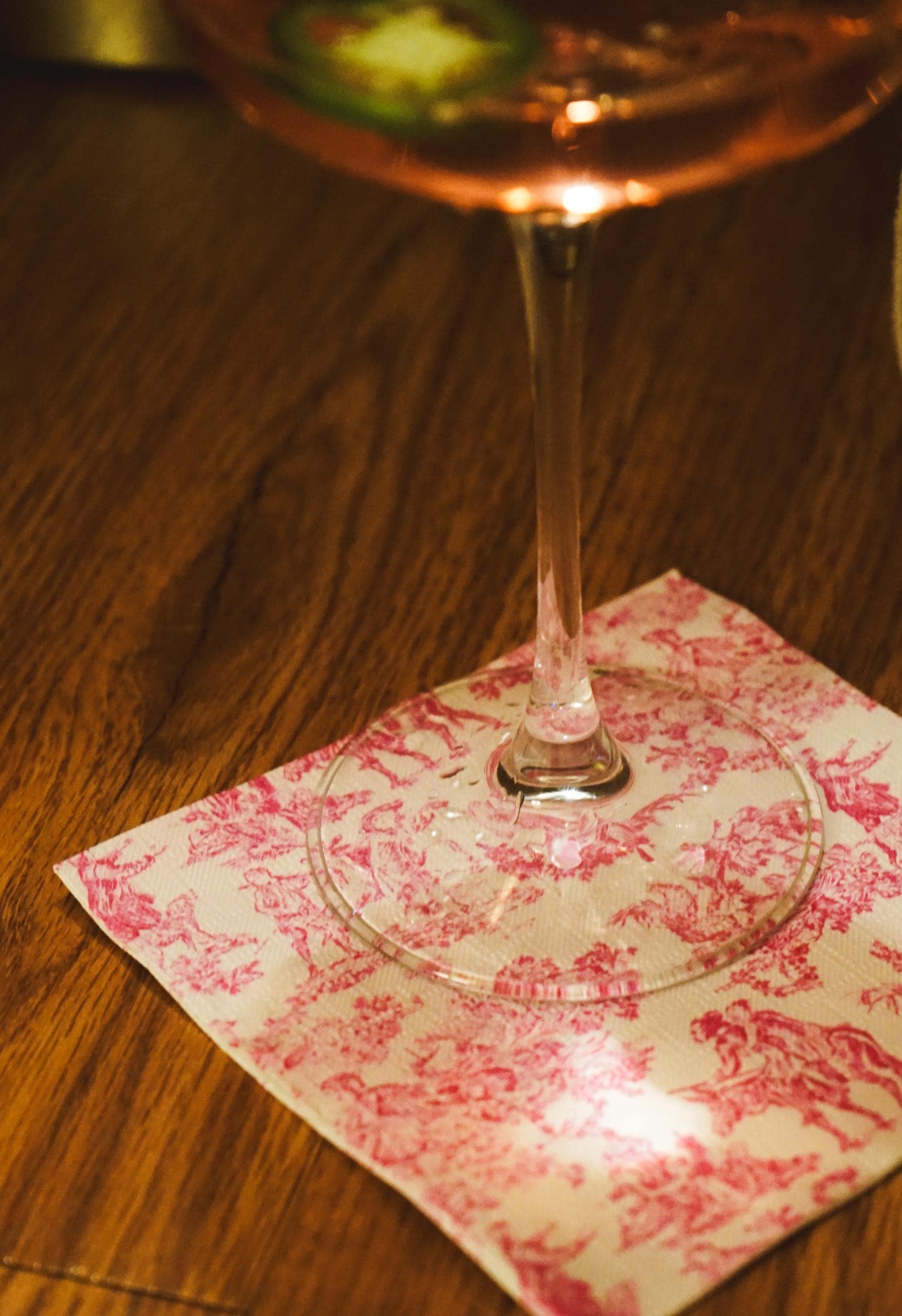 French Toile Inspired Cocktail Napkin