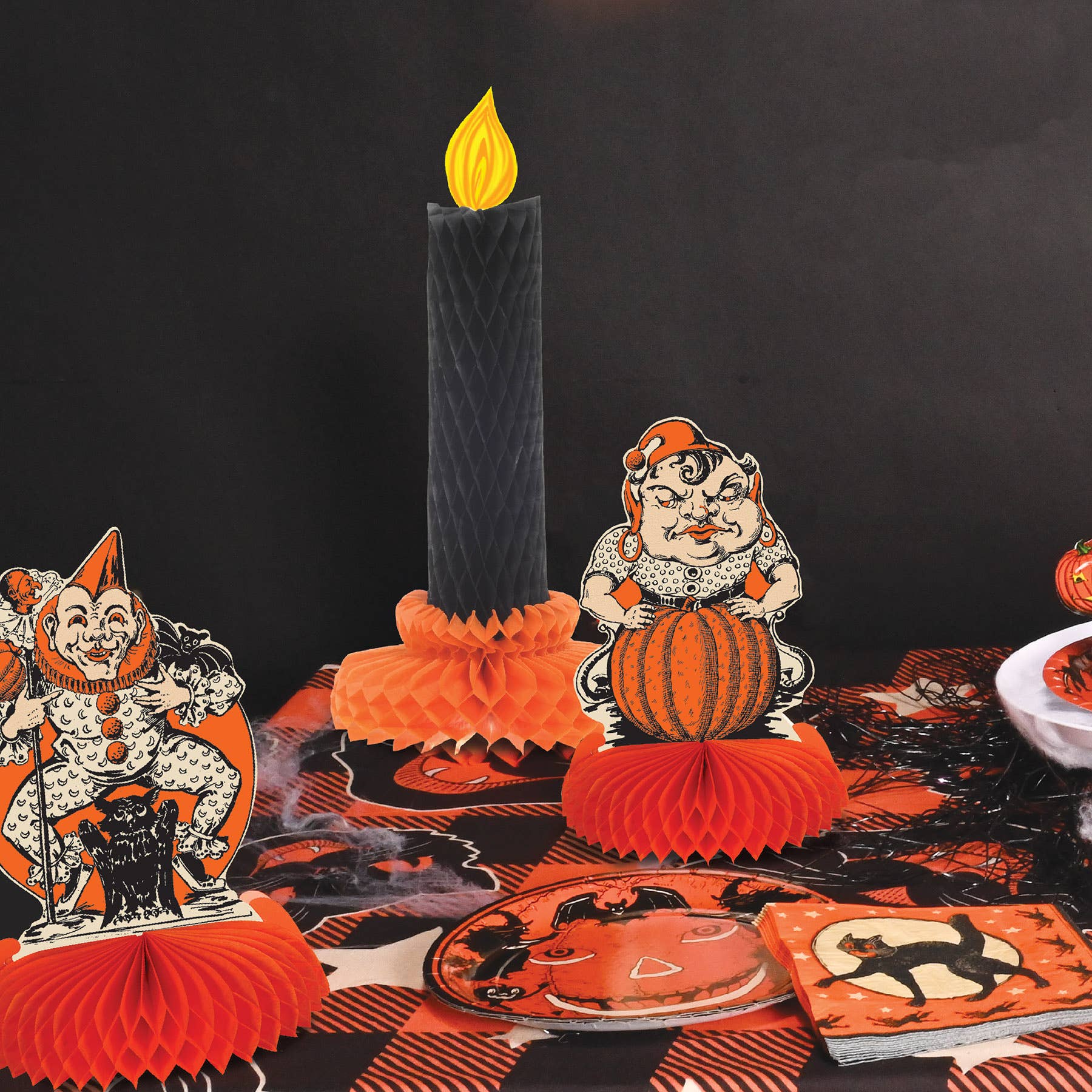 Vintage Halloween Honeycomb Centerpieces Set of 4 Quirks!