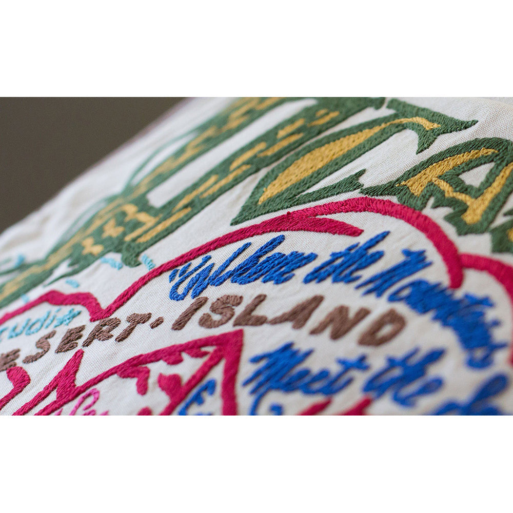 Acadia National Park Hand-Embroidered Pillow Quirks!
