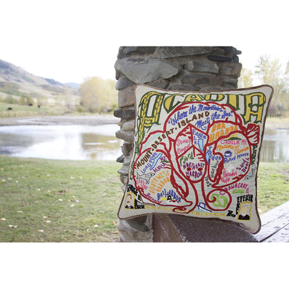 Acadia National Park Hand-Embroidered Pillow Quirks!