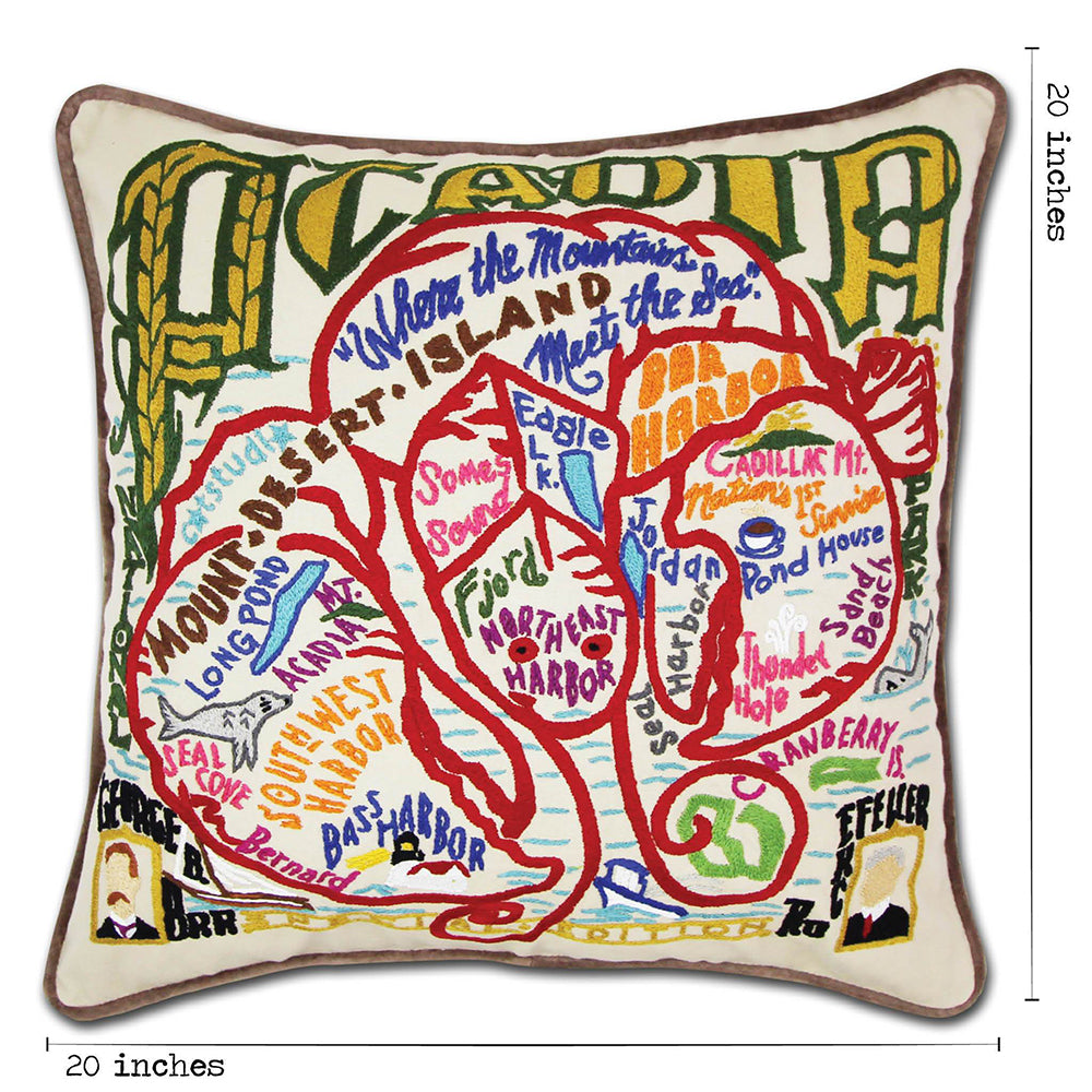 Acadia National Park Hand-Embroidered Pillow Quirks!