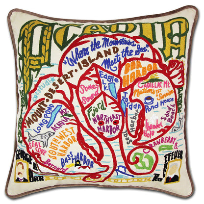 Acadia National Park Hand-Embroidered Pillow Quirks!