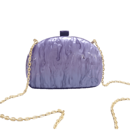 Acrylic Clutch or Crossbody Handbag - White