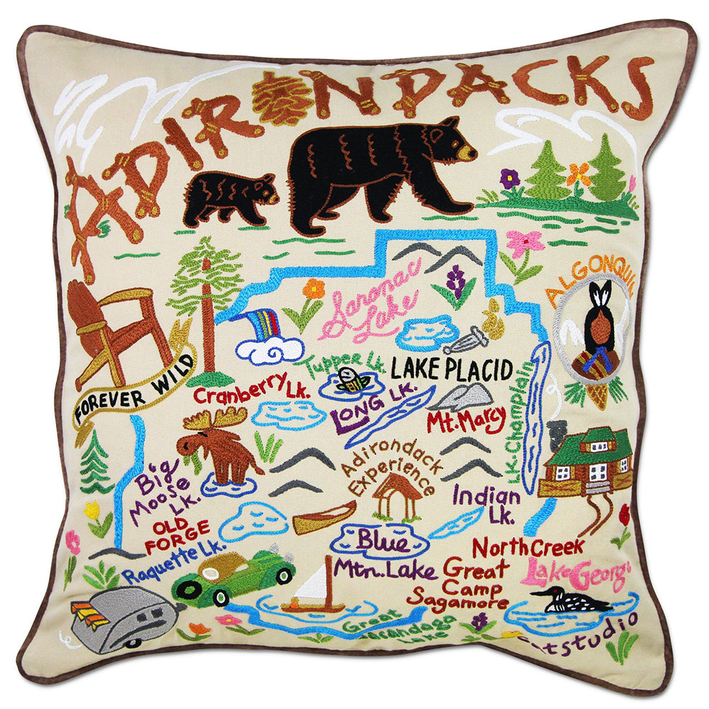 Adirondacks Hand-Embroidered Pillow Quirks!