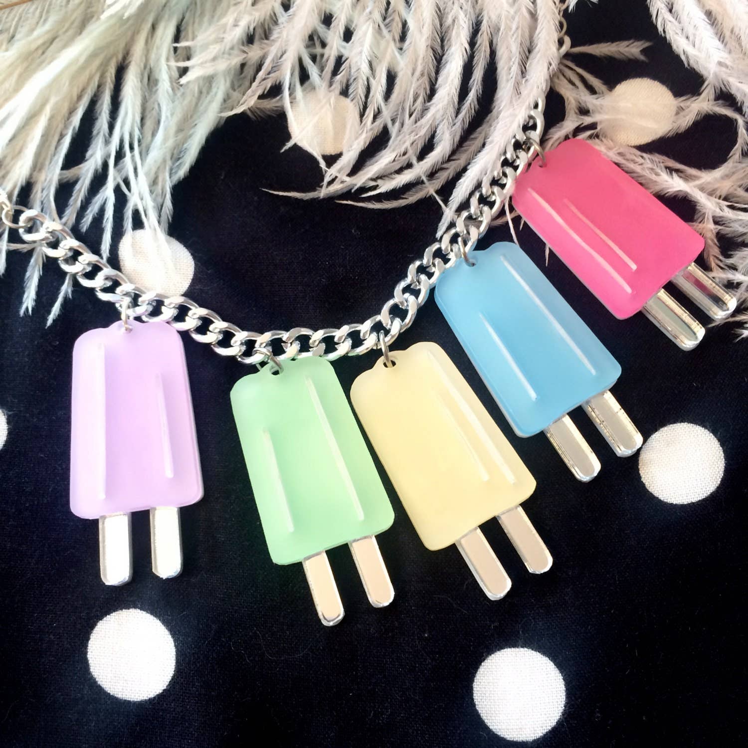 Pastel Ice Pop Popsicle Charm Necklace Quirks!