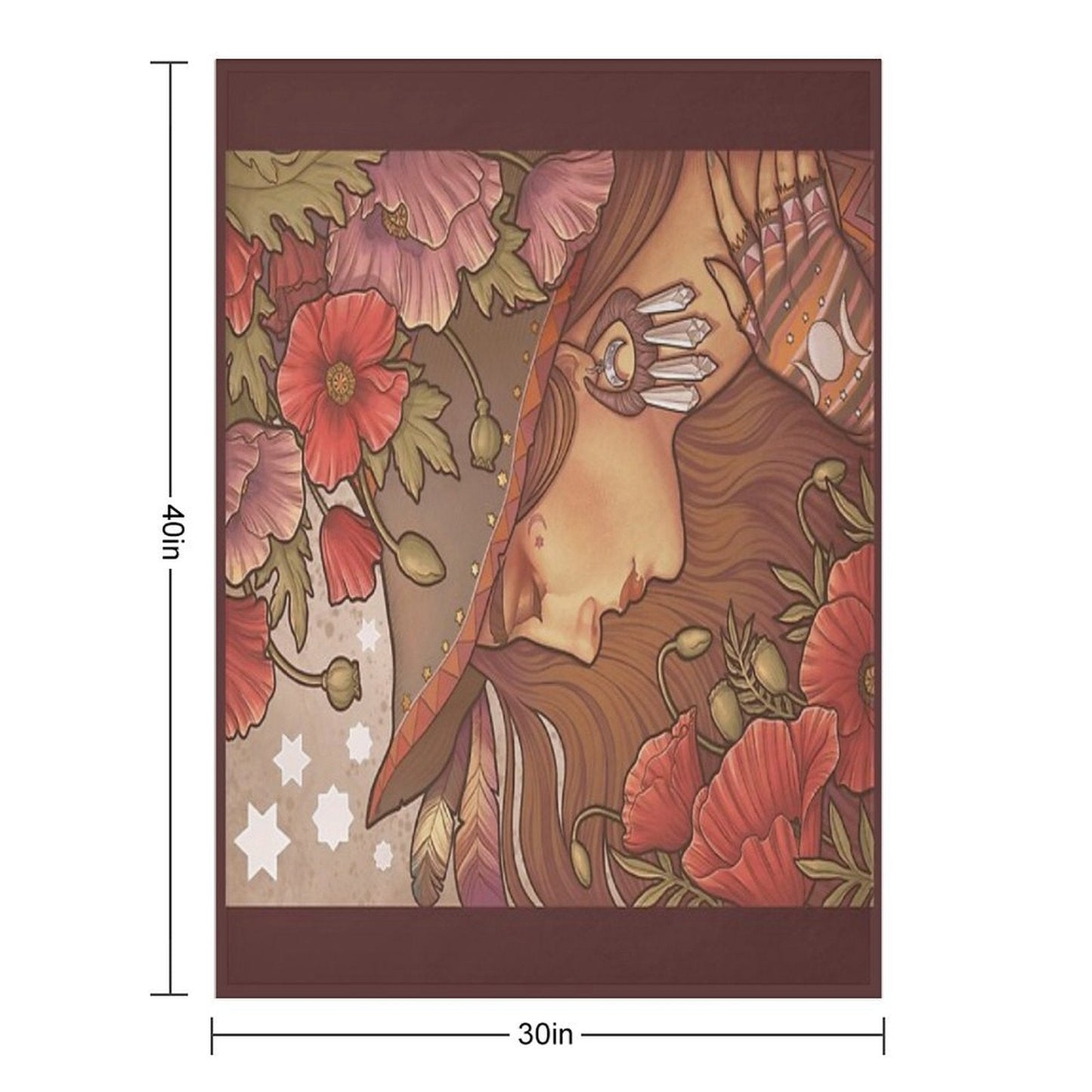 POPPY WITCH Throw Blanket