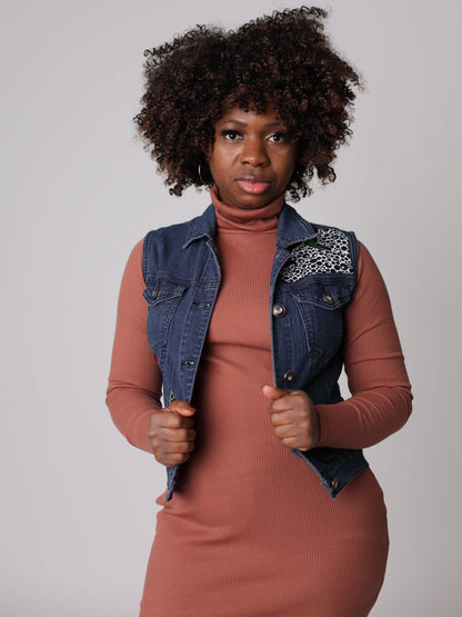 Afro-Boho Denim Jacket