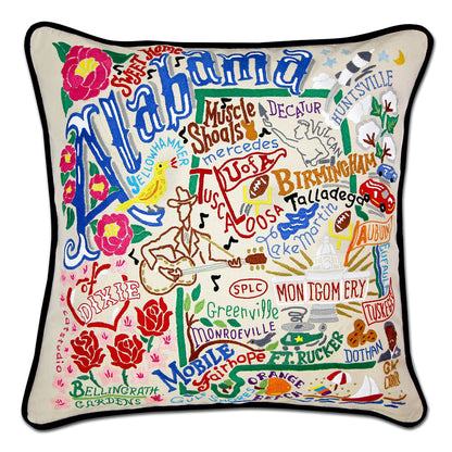 Alabama Hand-Embroidered Pillow Quirks!