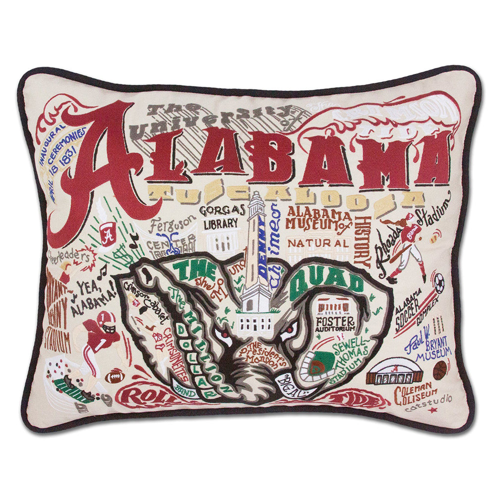 Alabama, University of Collegiate Hand-Embroidered Pillow Quirks!