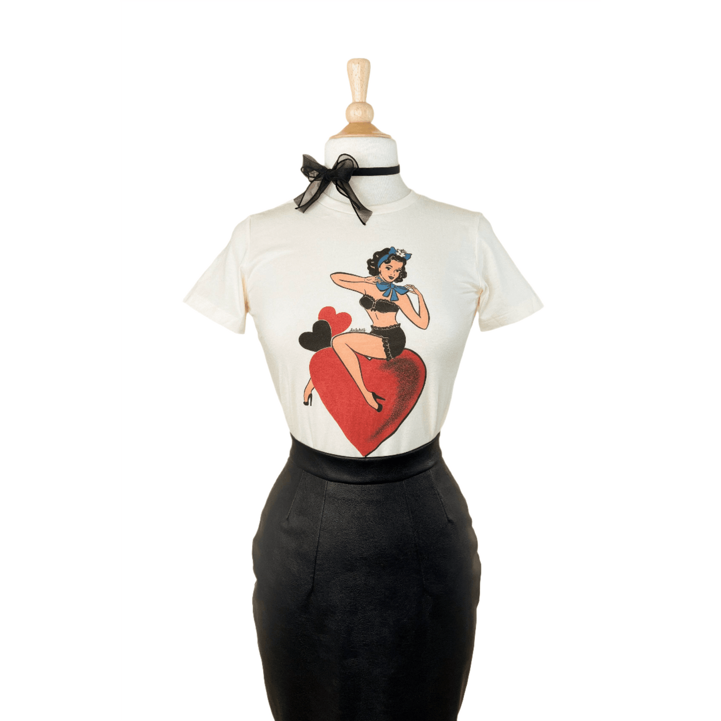 All My Love Fitted Tee in Ivory