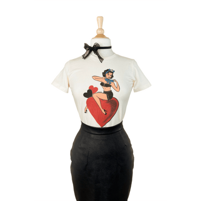 All My Love Fitted Tee in Ivory