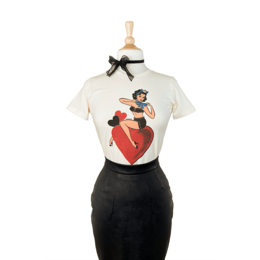 All My Love Fitted Tee in Ivory