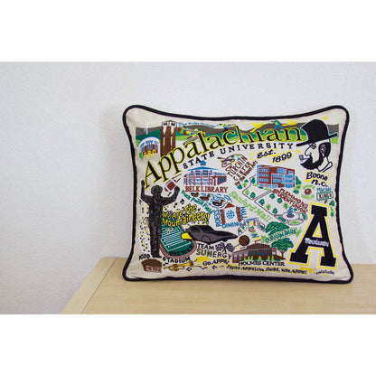 Appalachian State University Collegiate Embroidered Pillow by CatStudio Quirks!
