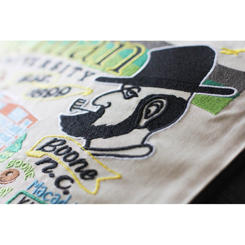 Appalachian State University Collegiate Embroidered Pillow by CatStudio Quirks!