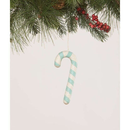 Aqua Candy Cane Ornament by Bethany Lowe Designs