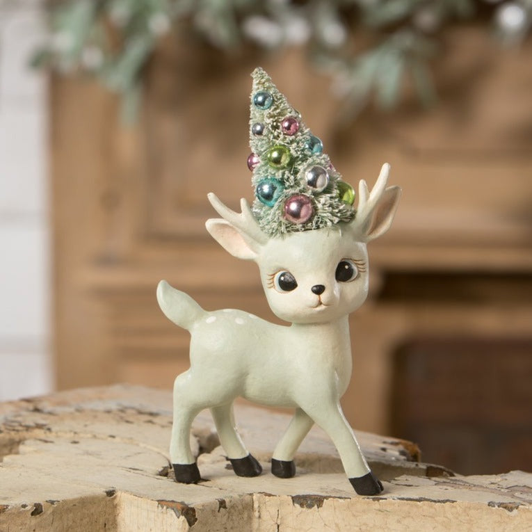 Pink & Aqua Reindeer with Tree Set/2 by Bethany Lowe Designs Quirks!