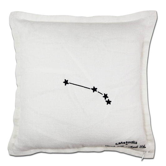 Aries Astrology Hand-Embroidered Pillow by Cat Studio Quirks!