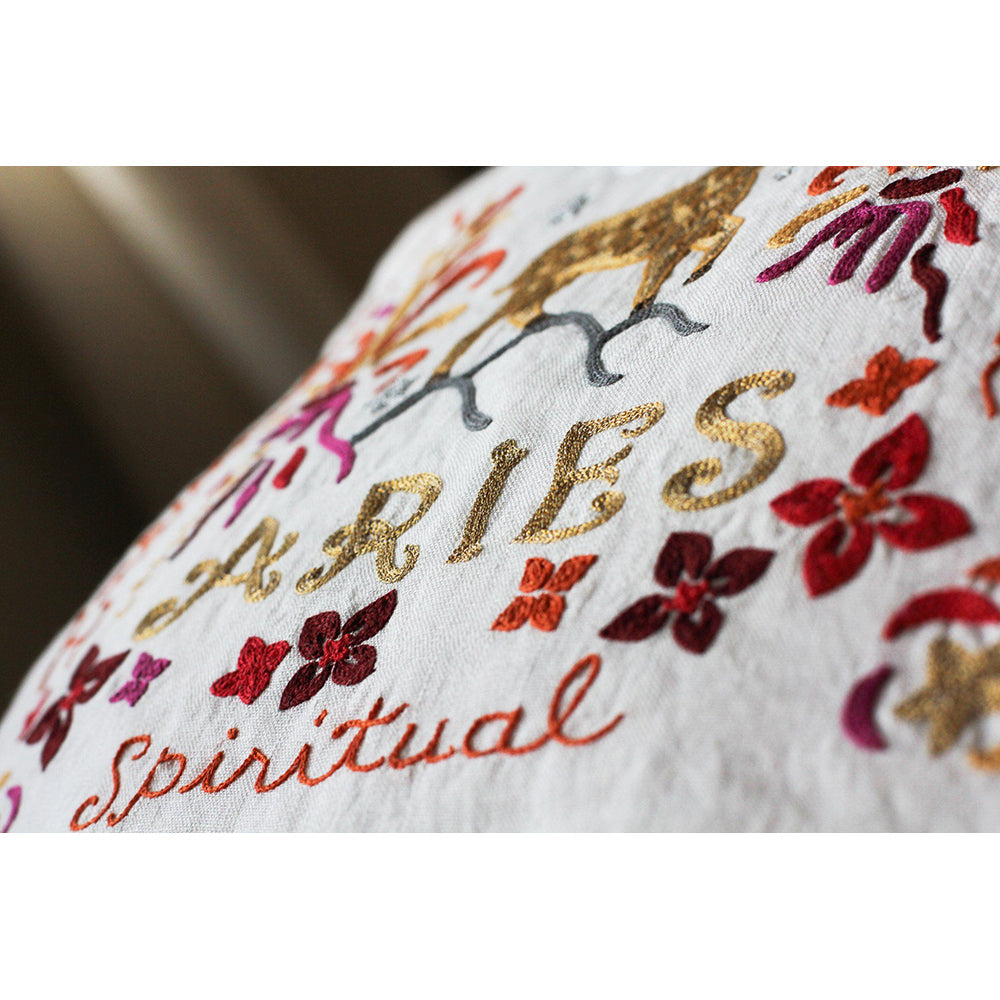 Aries Astrology Hand-Embroidered Pillow by Cat Studio Quirks!
