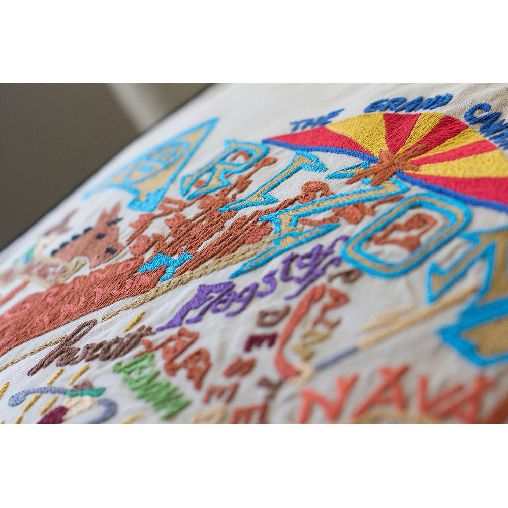 Arizona Hand-Embroidered Pillow Quirks!