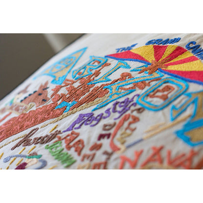Arizona Hand-Embroidered Pillow Quirks!