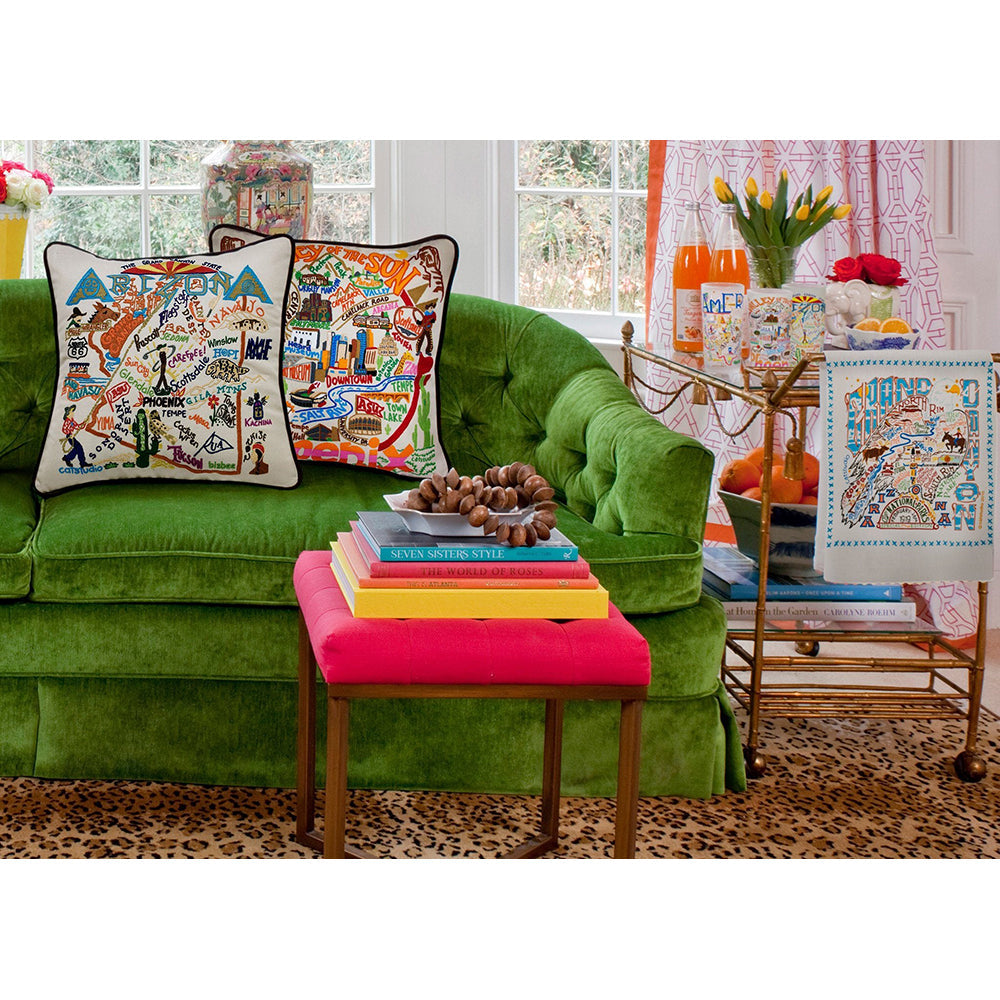 Arizona Hand-Embroidered Pillow Quirks!