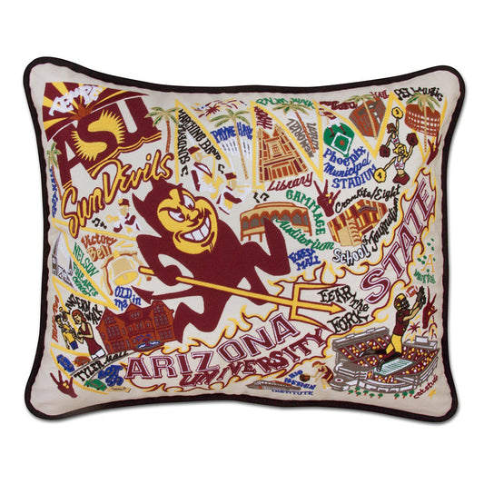 Arizona State University Collegiate Hand-Embroidered Pillow Quirks!