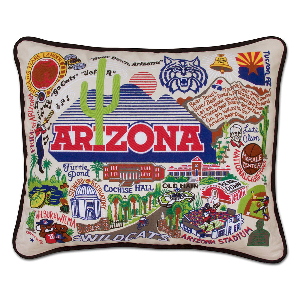 Arizona, University of Collegiate Hand-Embroidered Pillow Quirks!