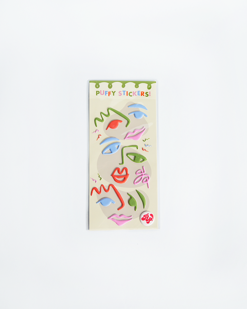 Art Party Puffy Stickers POP party supplies
