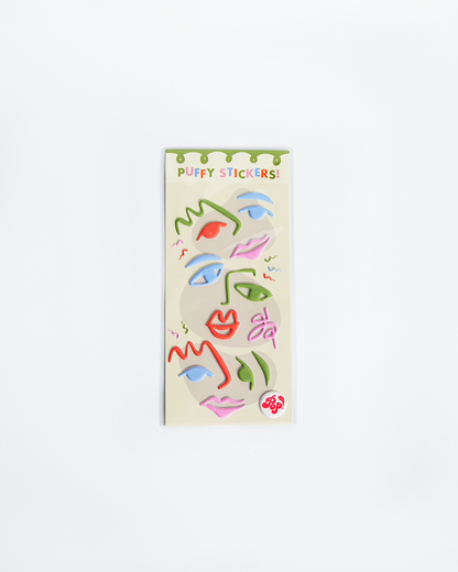Art Party Puffy Stickers POP party supplies