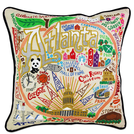 Atlanta Hand-Embroidered Pillow Quirks!