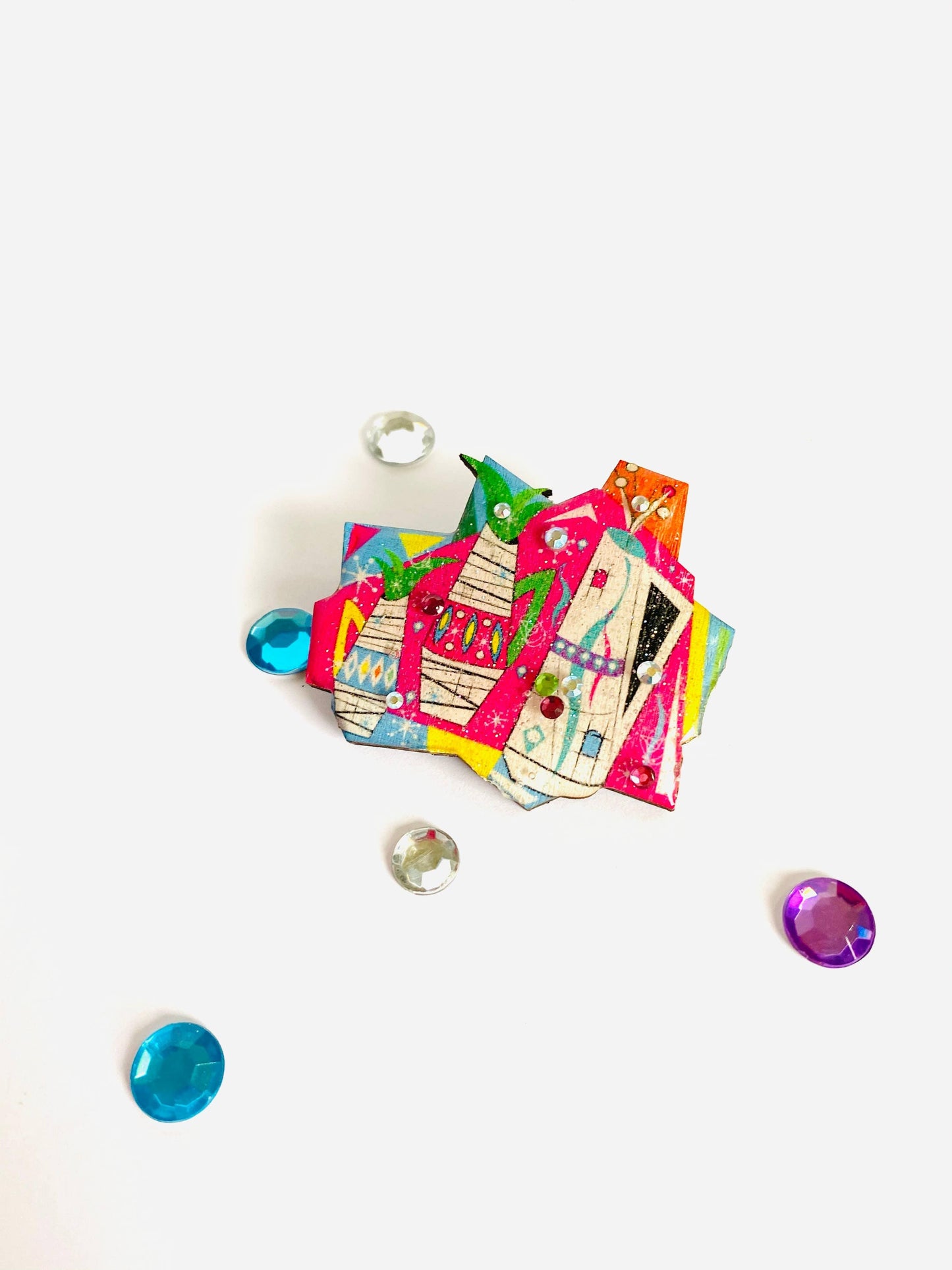 Atomic Vase Brooch by Rosie Rose Parker