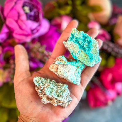 Raw Aurichalcite with Hemimorphite Specimens, USA Minerals