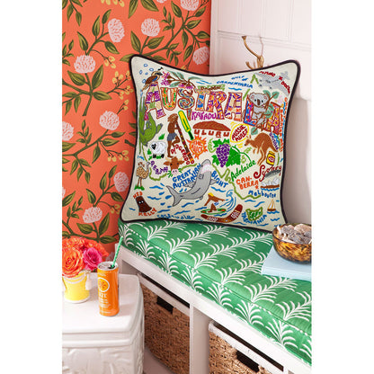 Australia Hand-Embroidered Pillow Quirks!