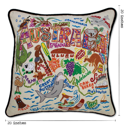 Australia Hand-Embroidered Pillow Quirks!