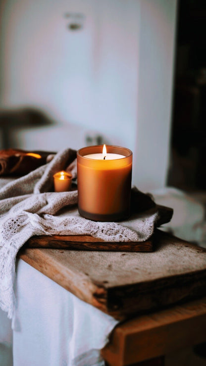 Karma Candle – Intention Candle with Hidden Crystals, 8 oz -- Super Long Lasing