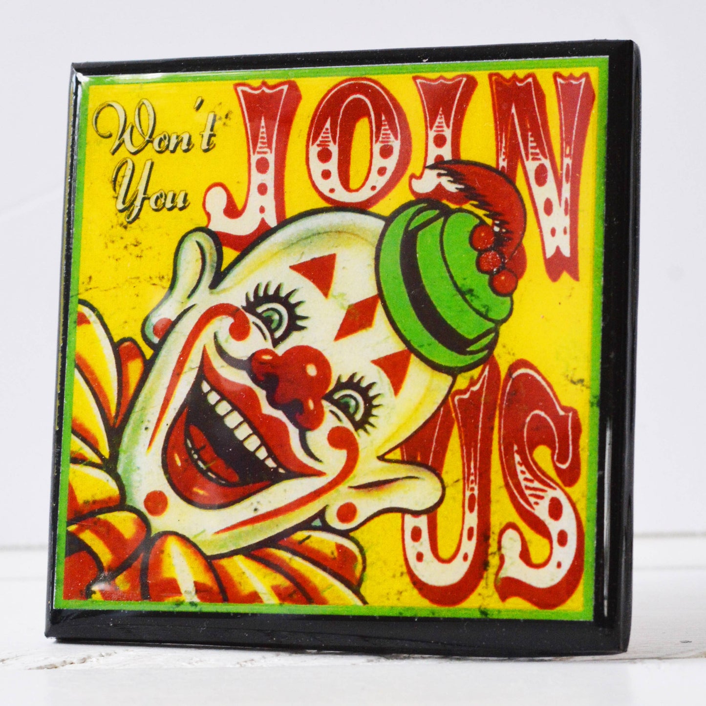 Creepy Clown Halloween Drink Coaster Set Quirks!