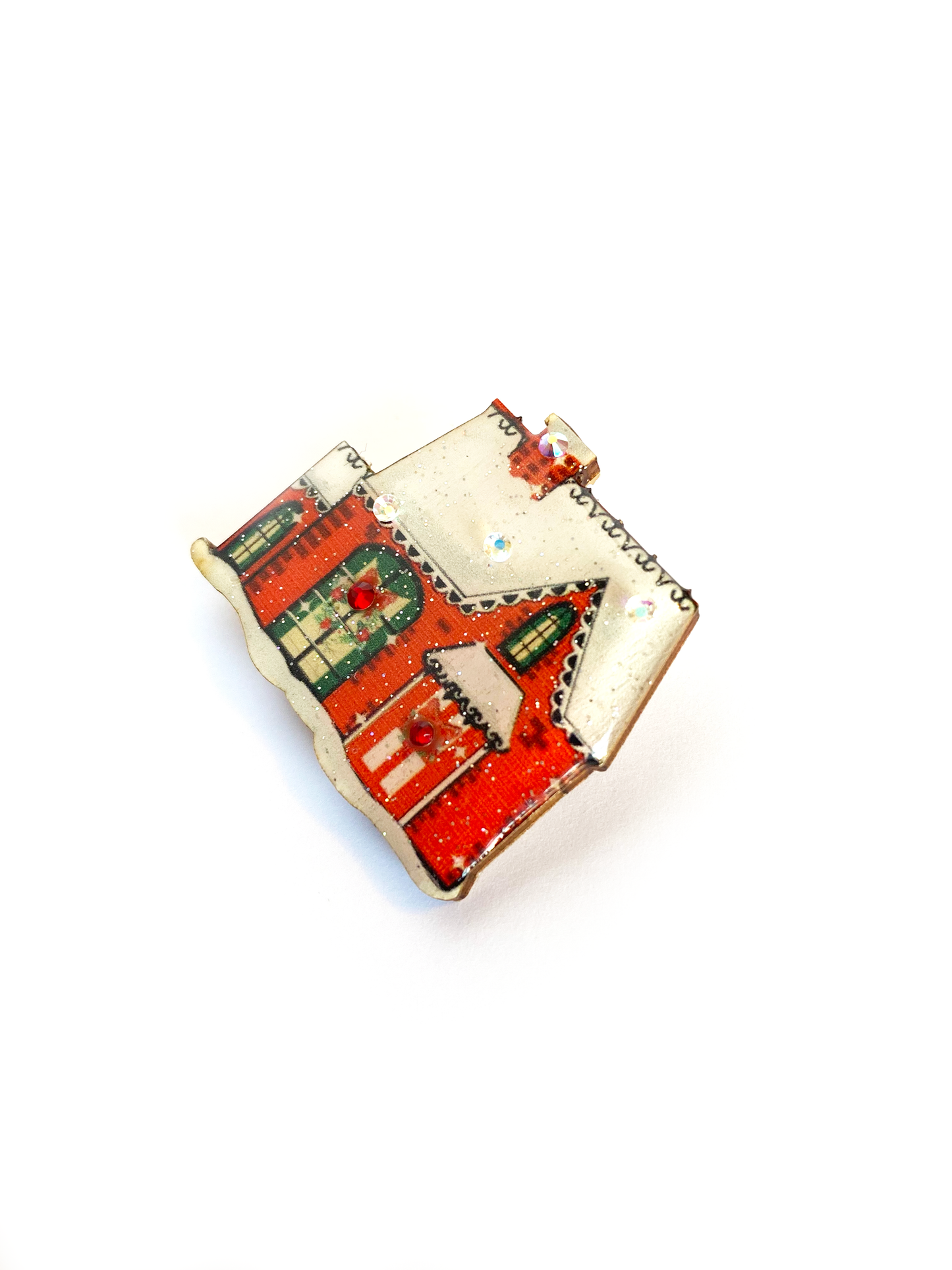 Christmas House Brooch by Rosie Rose Parker Quirks!