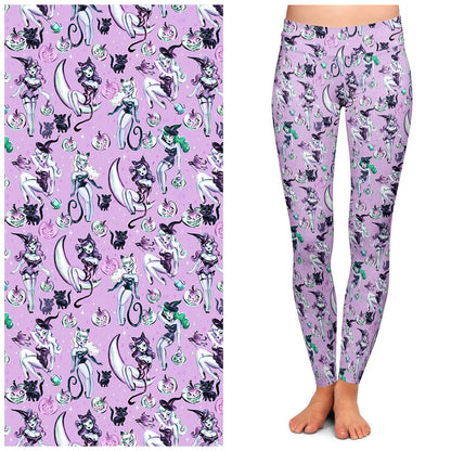Vintage Witches Light Leggings by Miss Fluff x Lipstick & Chrome Quirks!