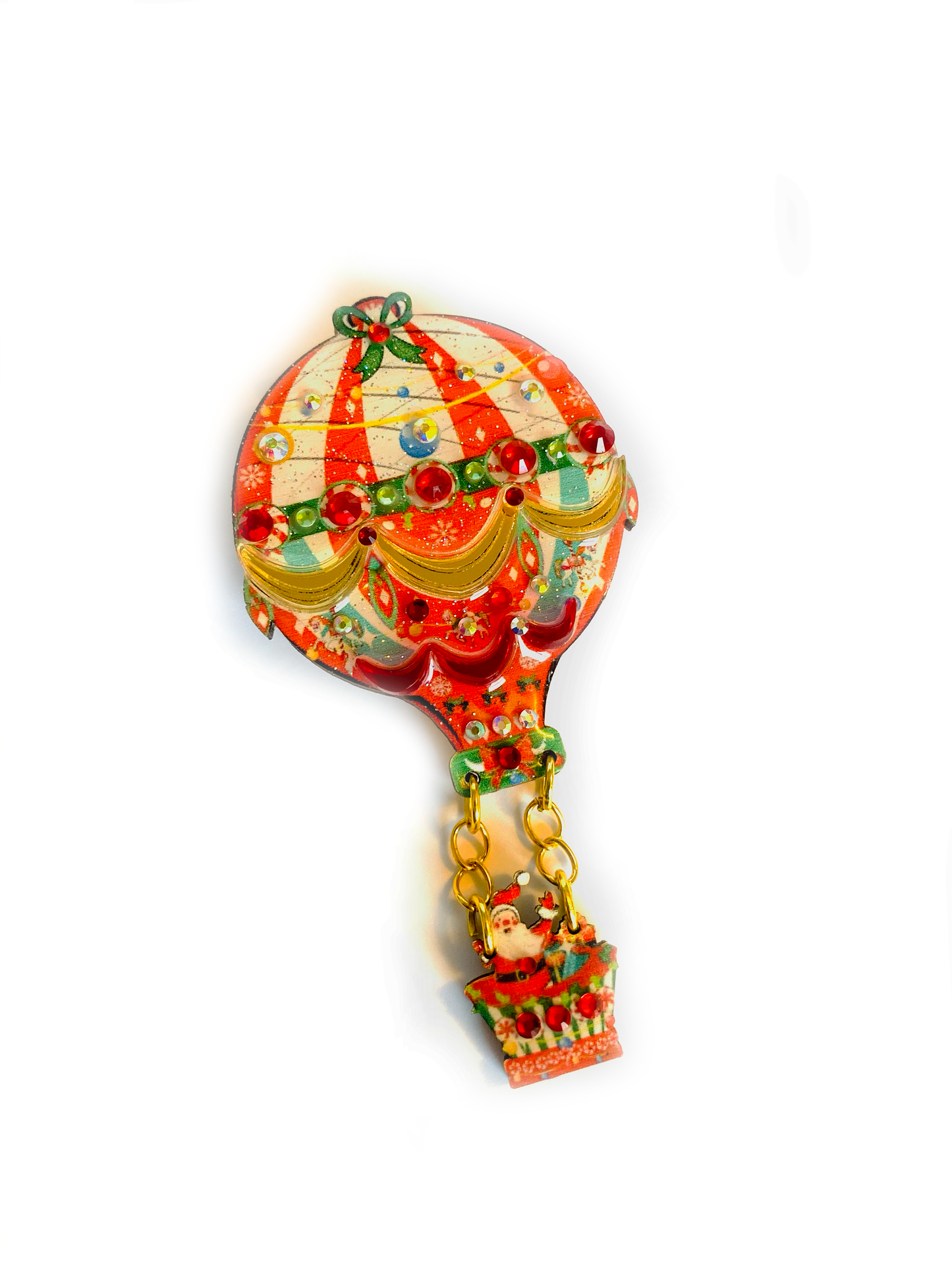 Christmas Hot Air Balloon Brooch by Rosie Rose Parker Quirks!