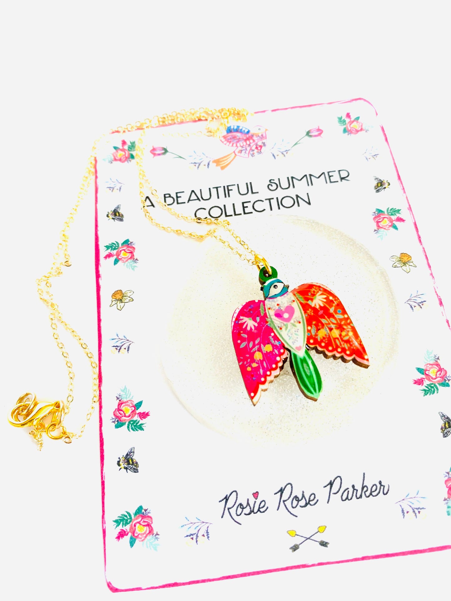 Pretty Bird in Flight Necklace by Rosie Rose Parker Quirks!