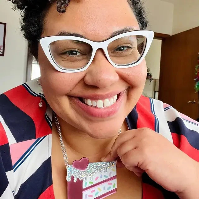 Funfetti Slice Of Cake Acrylic Statement Necklace Quirks!