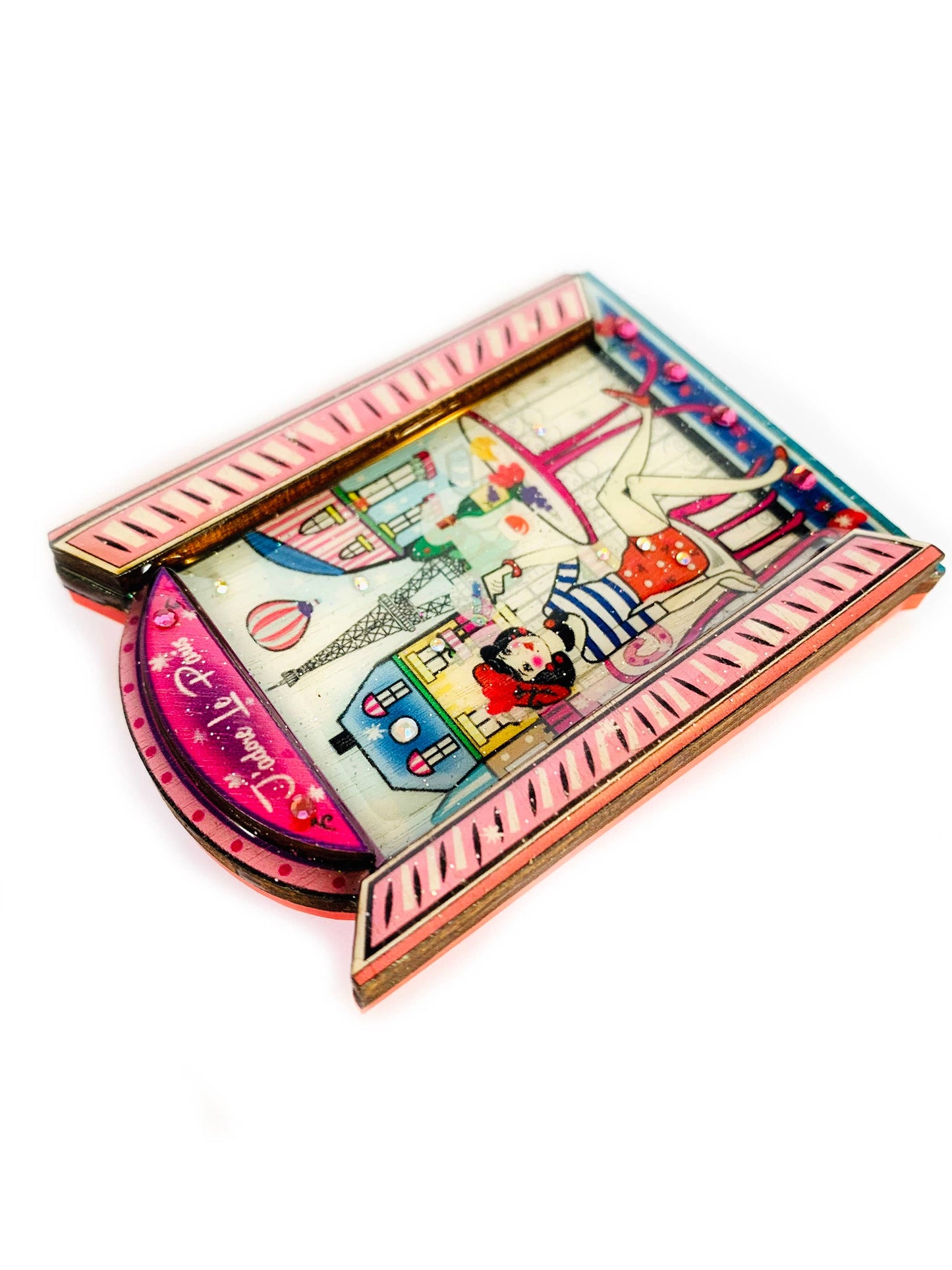 Oh la la Paris Scene Brooch by Rosie Rose Parker Quirks!